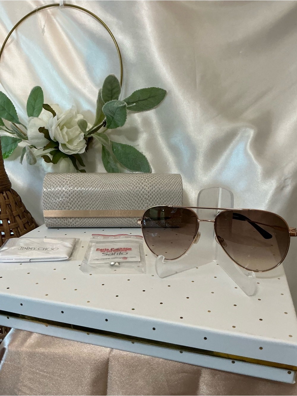 New Jimmy Choo OLLY/S Gold Aviator 60 14 145